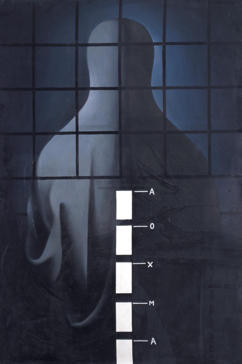 0406 1987年作 黑色理性—神圣比例 布面油画