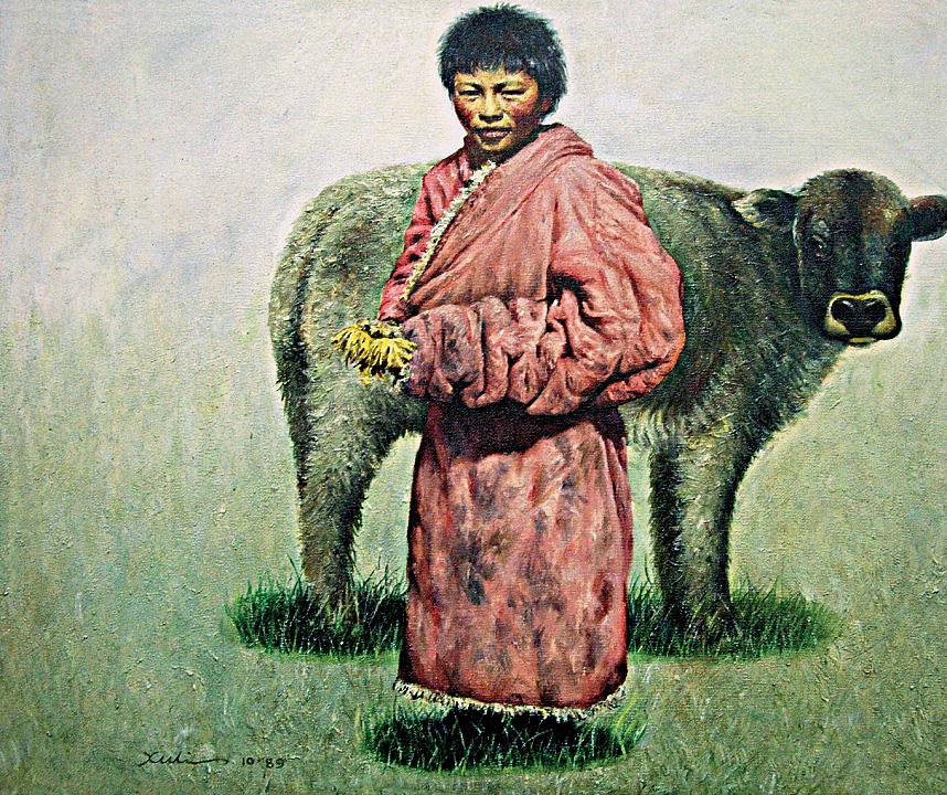 【1989年作 牧羊童 布面油画】拍卖品_图片_价格_鉴赏_油画_雅昌艺术