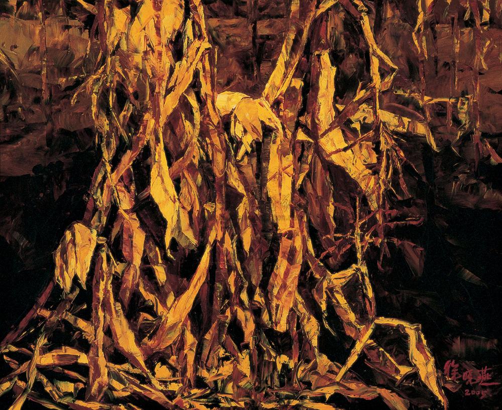 0082 2005年作 《玉米地》 布面油画