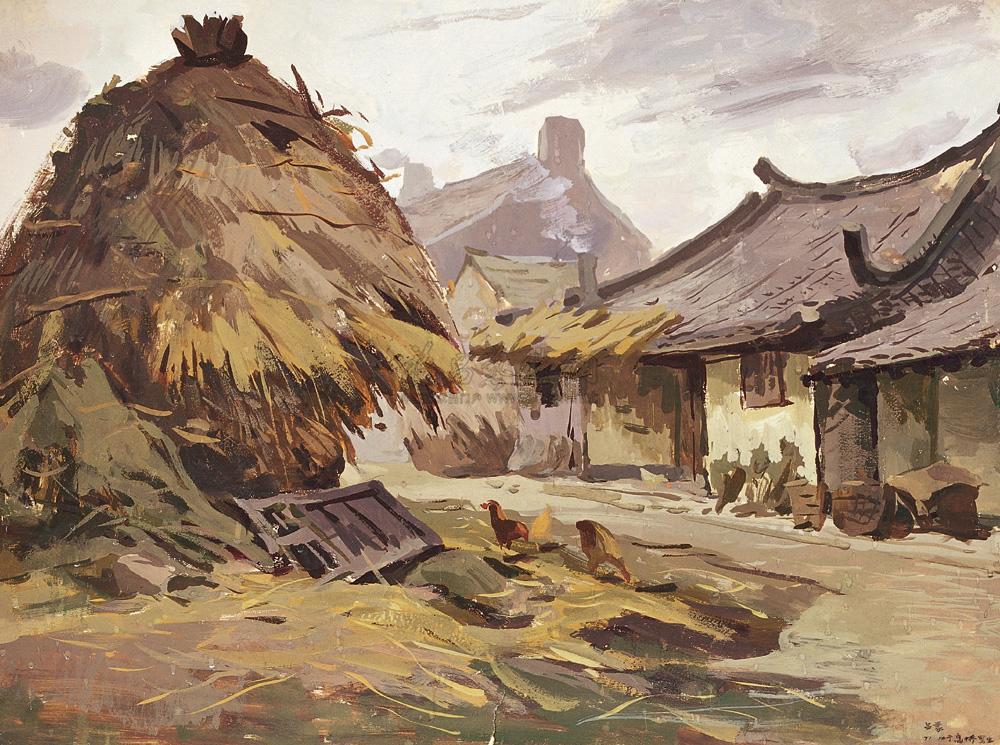 0025 乡村丰收 布面油画