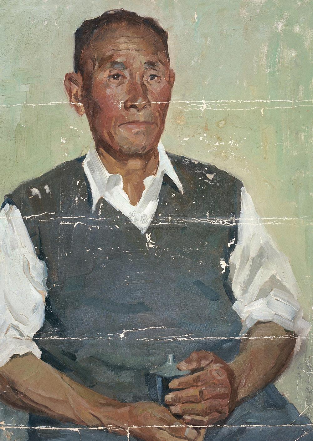 0008 男肖像 布面 油画