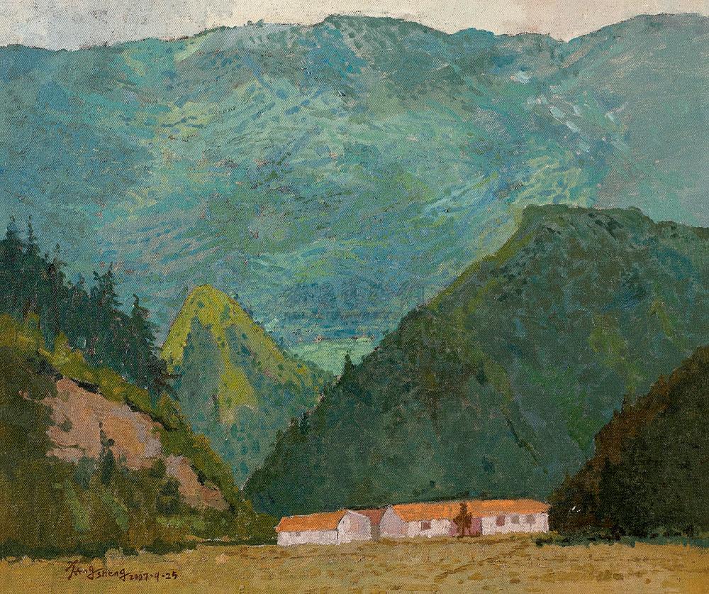 3093瑞昌的山布面油画