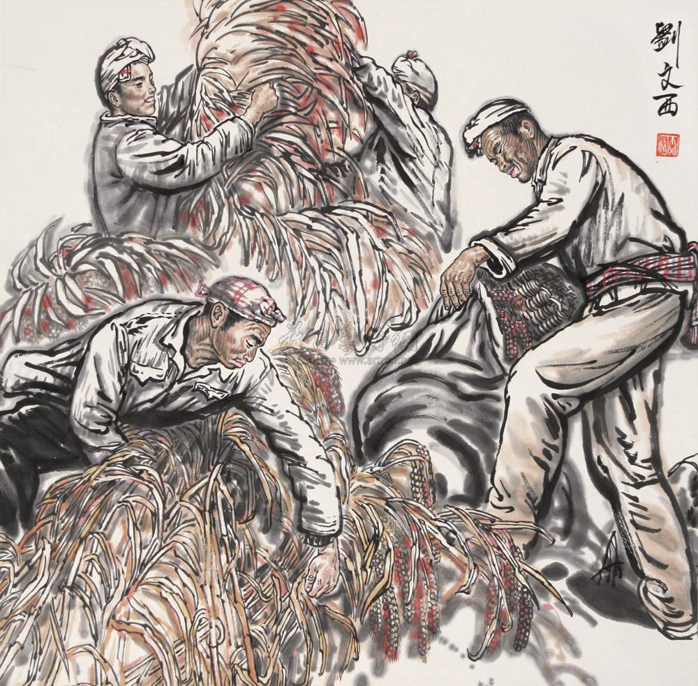 【秋收 立轴】拍卖品_图片_价格_鉴赏_绘画_雅昌艺术