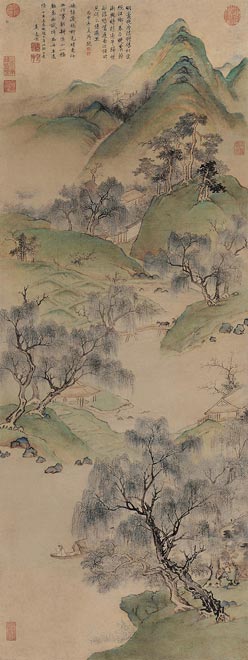 1355 莫是龙 青绿山水
