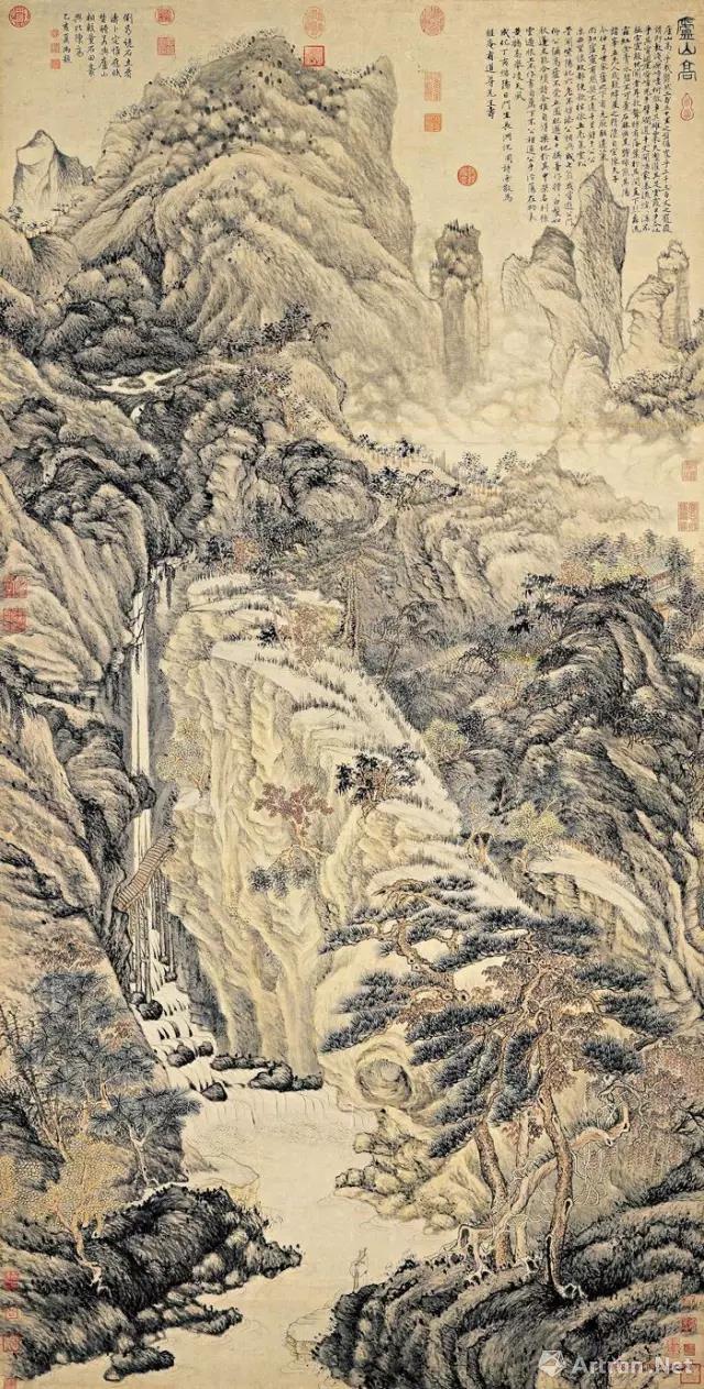 《虎丘送客图轴》 沈周 明