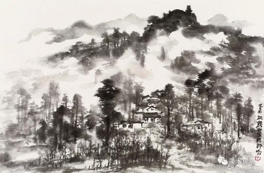 吞吐自然 意笔纵横 ——岳黔山山水画,花鸟画之语言特征