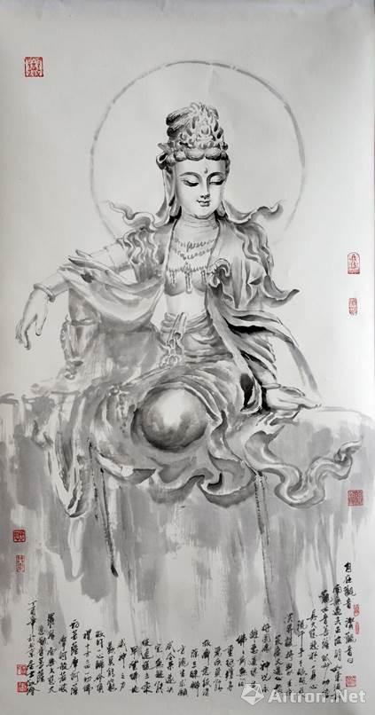 南无圆通教主自在观世音菩萨 180cm×96cm