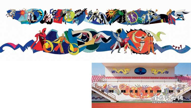 奥运精神永存-第十届全国美术作品展览---壁画作品展