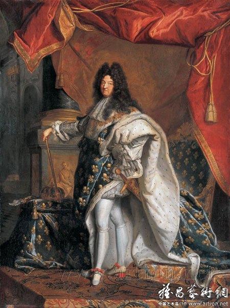 着加冕服的路易十四  里果 (1659-1743)画室  18世纪早期  油画  131