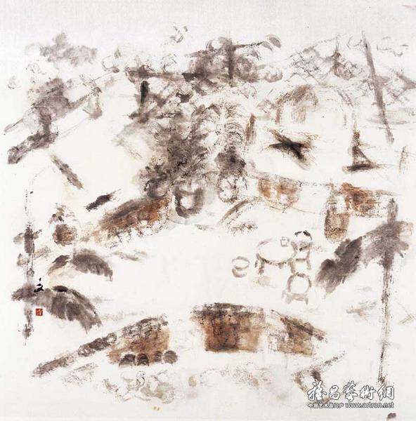 水乡写生(三)  刘文洁 68cm×68cm