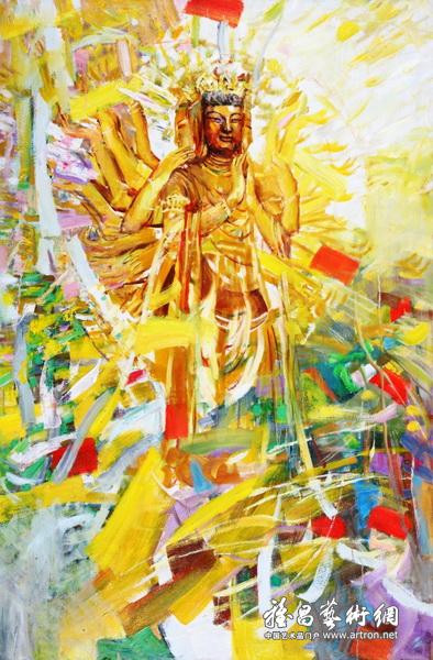 千手佛 石齐 97×146cm 2008年作