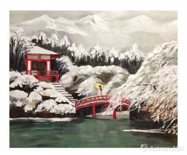 《潇湘洞庭白雪中 唐筱明 100x120cm 2018年 布面油画