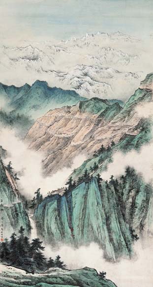 陶一清《二郎山》 180x95cm