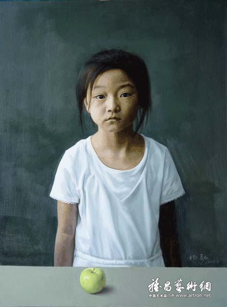 杨勃《青苹果》 布面油画 60x80cm