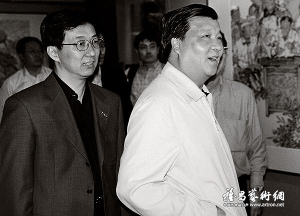中共中央政治局委员、中宣部部长刘云山在上海市委副书记、市长韩正陪同下视察上海中国画院