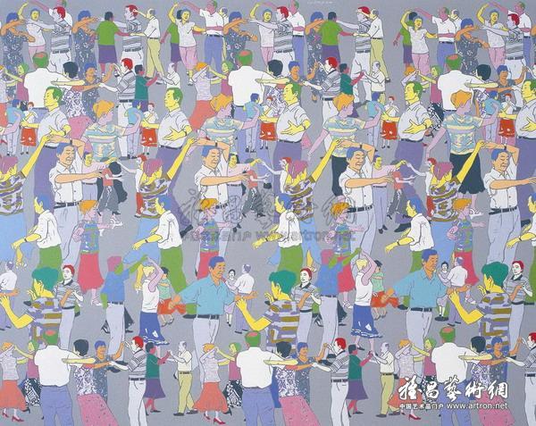 崔强《全民健身-交谊舞3》 160×200cm 2008