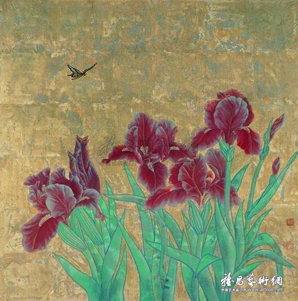 姚蓉蓉《鸢尾 66×66cm