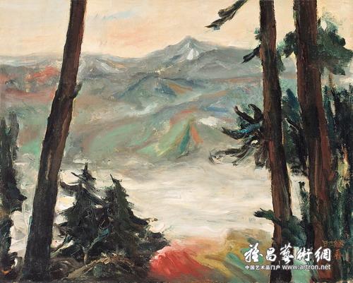 廖继春 玉山日出 油彩 画布 1935 72.