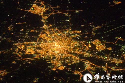 【图】在太空遥望北京天津夜景
