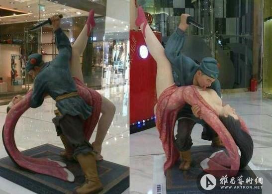 武松杀嫂 雕塑