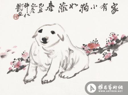 大写意花鸟画,数笔便要传神达意,故视觉冲击力大于山水画.