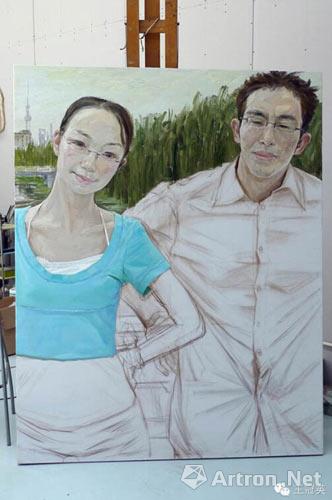 【动态】油画家王冠英作品——《在桥上》