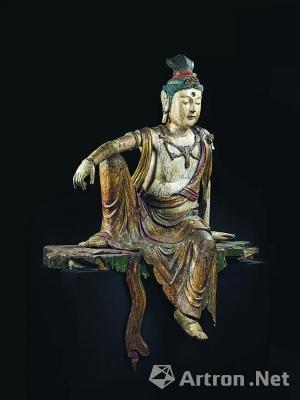 宋 木彩绘观音坐像 巴黎佳士得拍品成交价:517万欧元