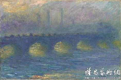 莫奈,滑铁卢大桥,油画