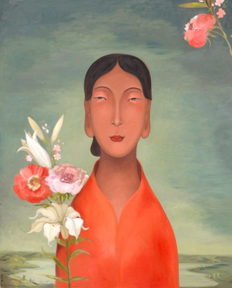 李爽(b.1957 怡然自得 2005 160 x 130 cm 油画画布