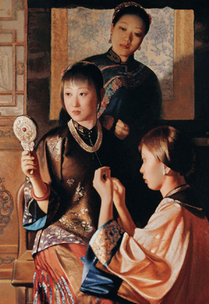 姜国芳的《紫禁城》系列油画,以独特的视角切入再现了历史的场景和