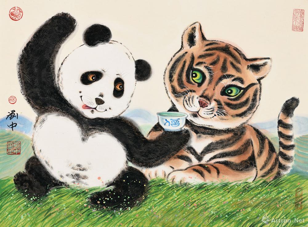 十二生肖系列·熊猫与虎