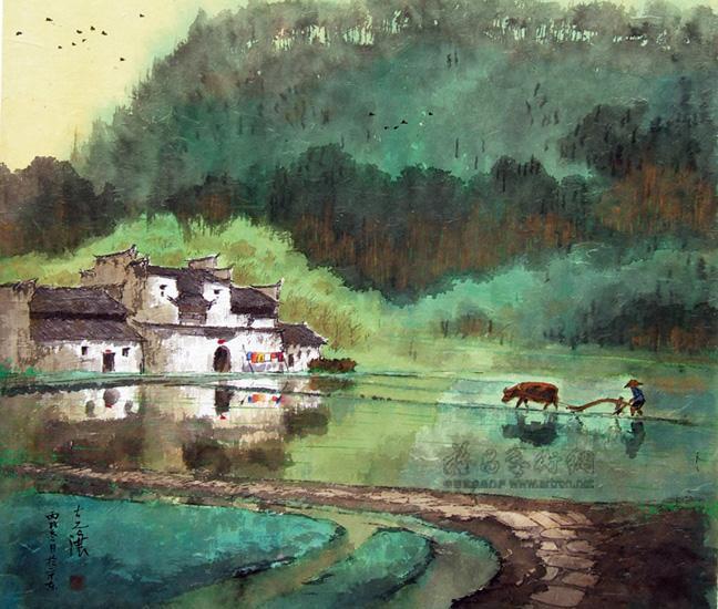 峡高水清 1_水彩画作品展_张克让作品展_张克让