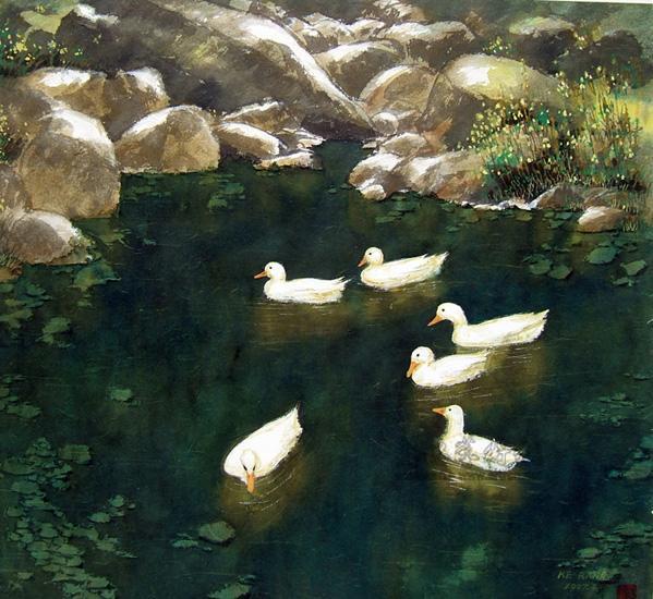 峡高水清 1_水彩画作品展_张克让作品展_张克让