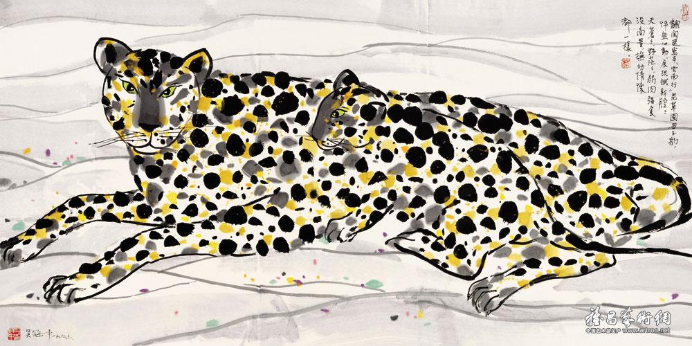 母子豹^_^<br>A Mother Leopard and Her Baby
