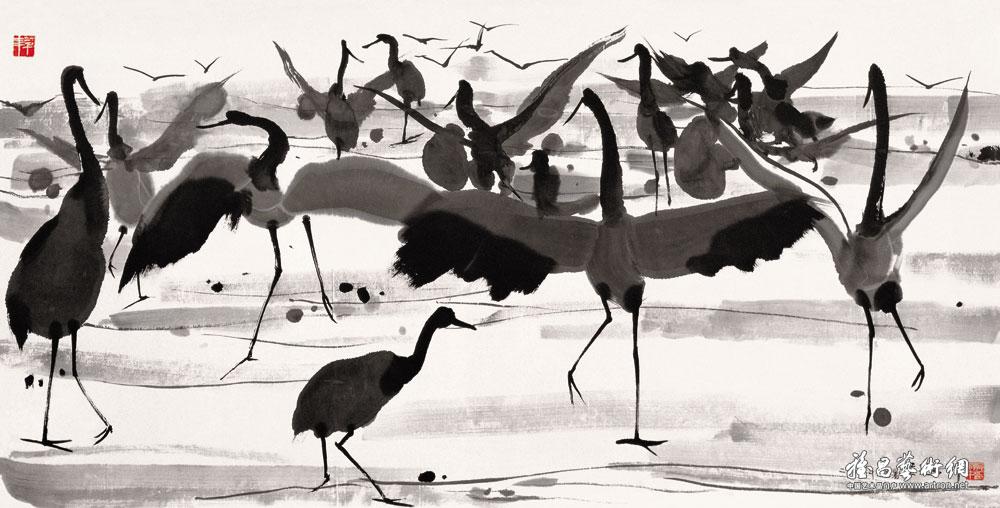 鹤舞^_^<br>Cranes Dancing