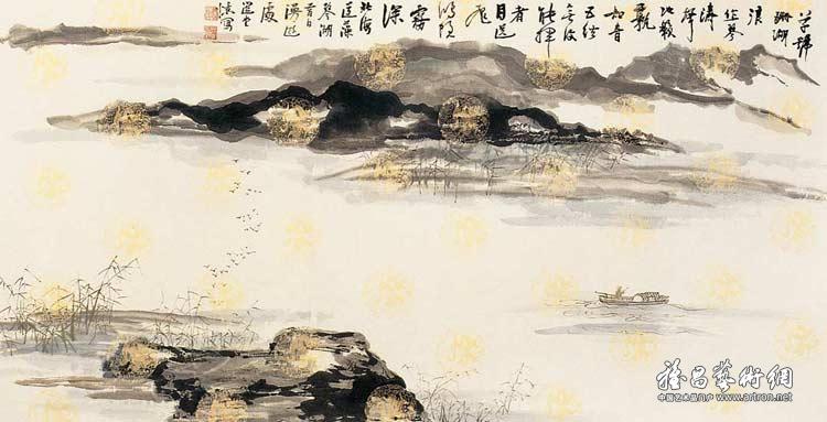 藻琴湖写生 Scenery Of Lake Ju Kan Japancolor On Paper 饶宗颐作品展 饶宗颐在线作品 饶宗颐纪念网站 雅昌艺术家网