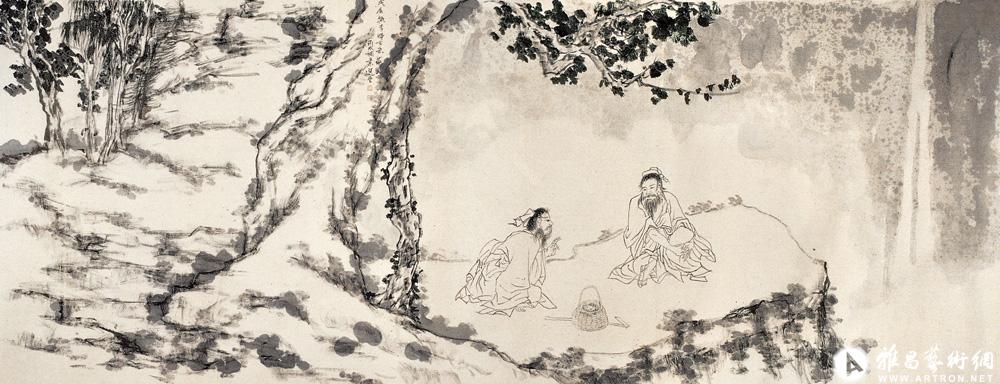 摹宋李唐《采薇图》<br>^-^Plucking Osmund after the style of Li Tang of Song Dynasty