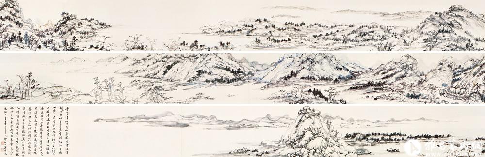 摹元黄公望《富春山居图》<br>^-^Landscape of Fuchun River after the style of Huang Gong Wang of Yuan Dynasty