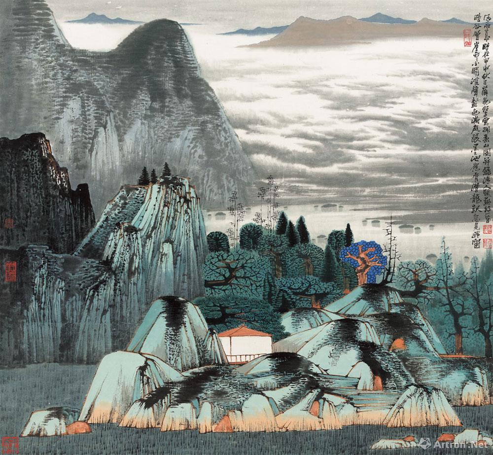 云中水田神仙耕_山水画作品展_薛亮作品展_薛亮在线作品_薛亮官方网站