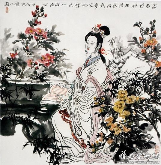 七月蜀葵花神汉武帝妃李夫人