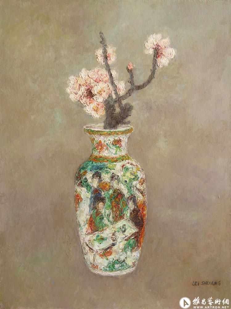 雷双作品：古瓷瓶花系列之六