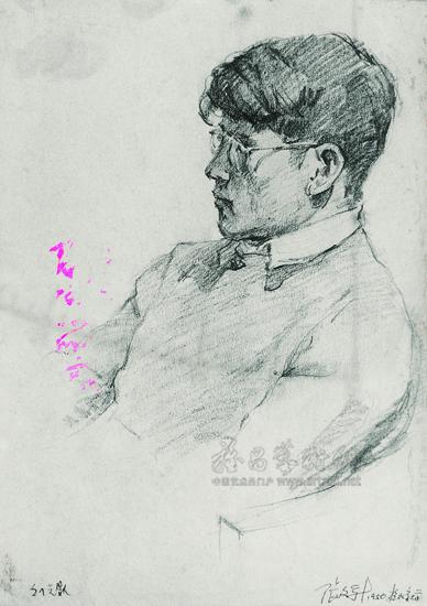 在光学实验纸上画的同学的肖像，中科院院士刘光鼎^_^<br>Liu Guang Ding