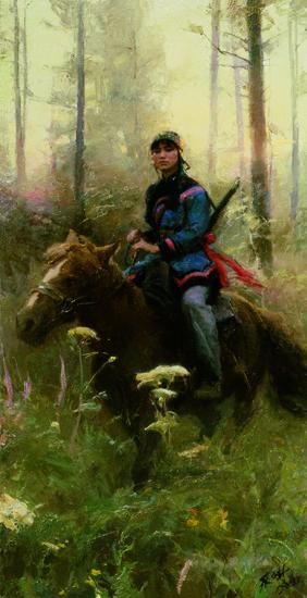 骑马的鄂伦春姑娘^_^<br>Orengen Girl on a Horse