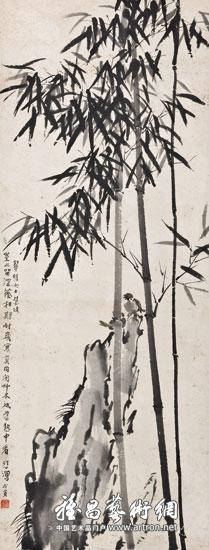 竹石双雀^_^bamboo and birds