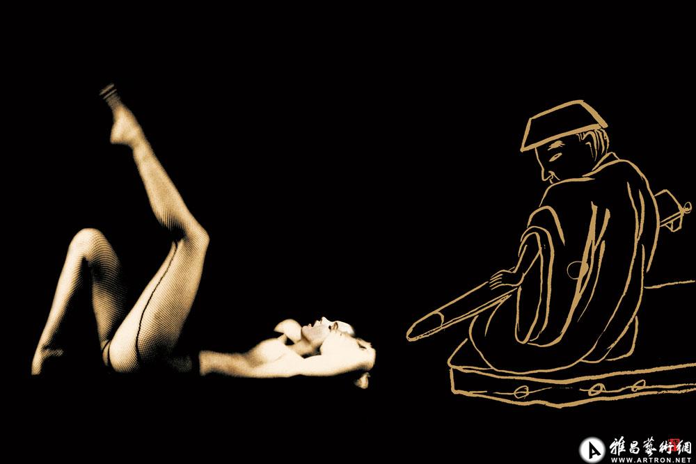 齐白石vs梦露·冥想与舞影No.5<br>Qi Baishi vs Monroe·Meditation and Dancing shadows No.5