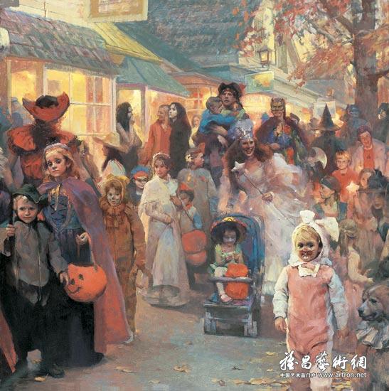 万圣节（三联画）2<br>Halloween Parade (a triptych)