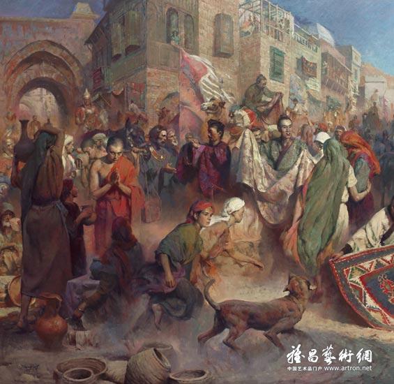 丝绸之路(局部)<br>Silk Road(Detail)