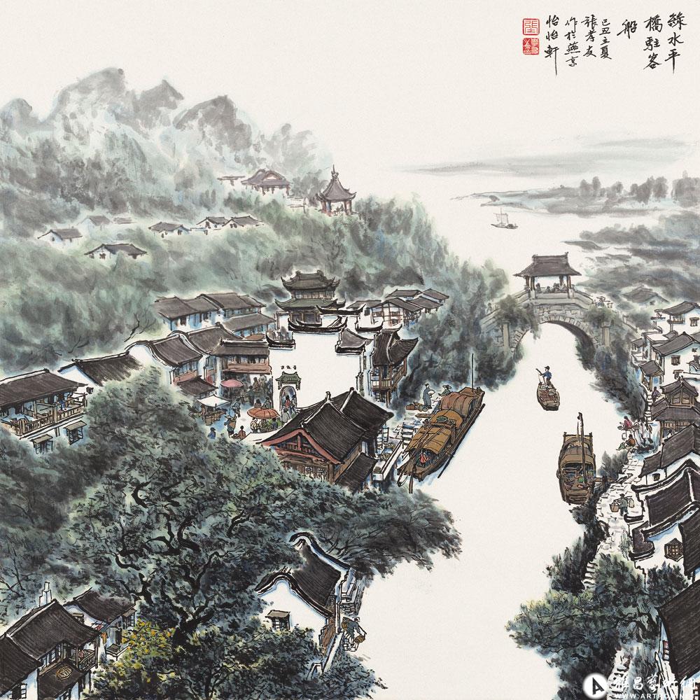 docking by the bridge_《張孝友精品書集》_張孝友作品展_張孝友在線