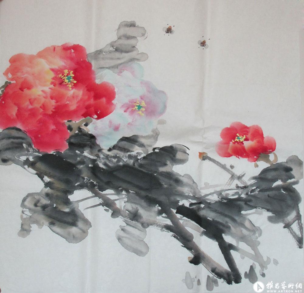牡丹004__傅继英作品展_傅继英在线作品_傅继英官方网站-雅昌艺术家网