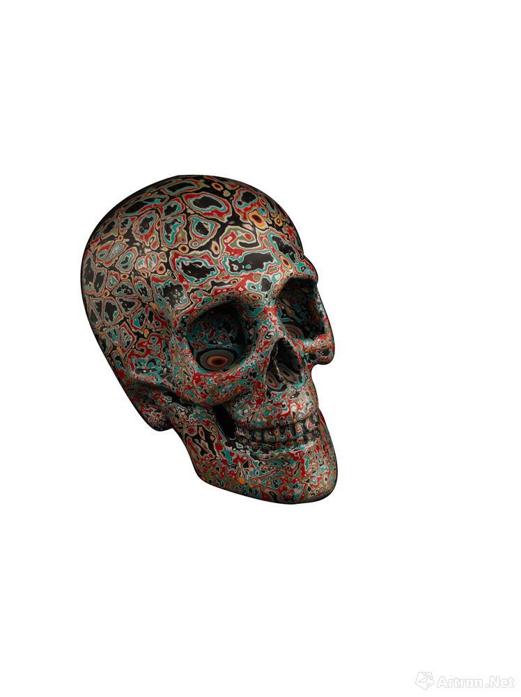 漆雕塑系列 骷髅头4<br>^_^Skull 4
